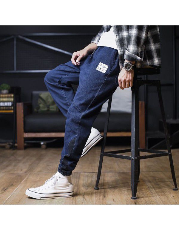 Men's Jeans Spring New Workwear Loose Leggings Harlan Versatile Fat Casual Pants Leggings