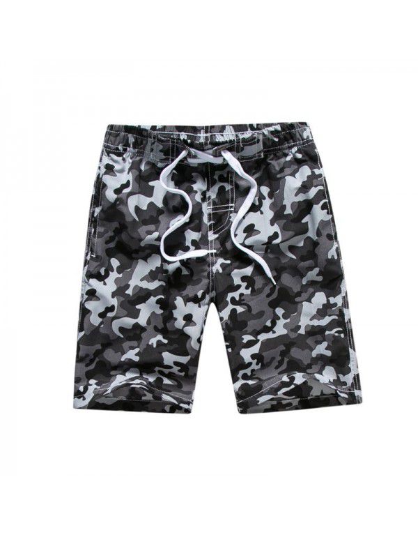 New children's camouflage beach pants Men's loose casual beach surfing shorts Boys
