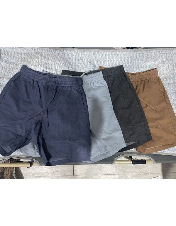 Spring and Summer New Men's Shorts Sports Leisure Series Outdoor Fashion Workwear Solid Color Loose Fit Men
