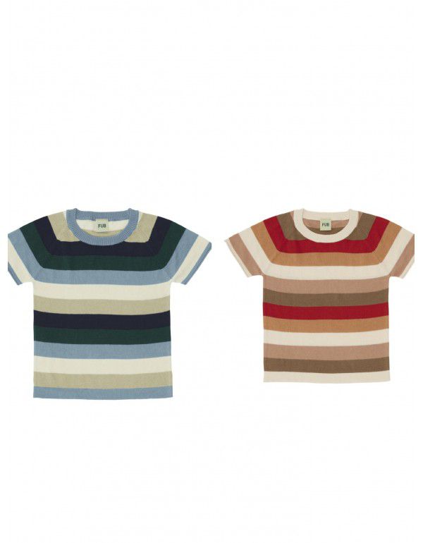 New Men's and Women's Treasure Stripe Short Sleeve...