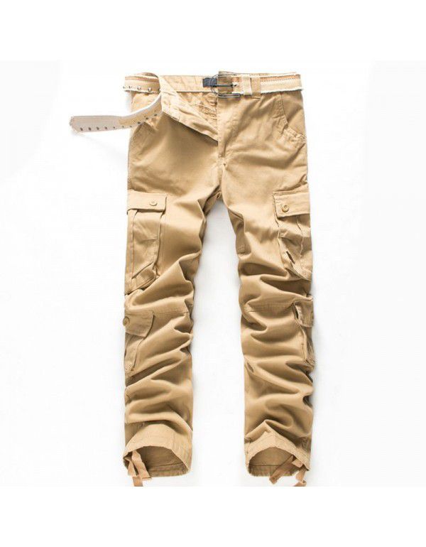 Pants Men's Multi Pocket Pants Fall New Men's Casual Loose Men's Pants Work Dress Pants