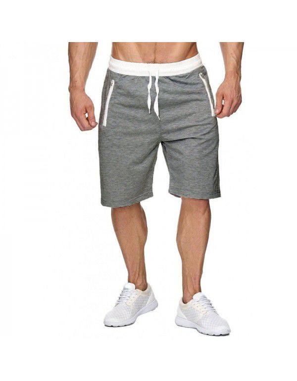 Summer men's basic five-point casual pants for men's outdoor fitness 