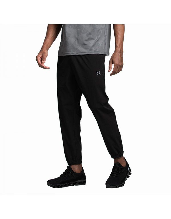 Autumn new men's sports pants, European and American running fitness loose stretch casual capris 