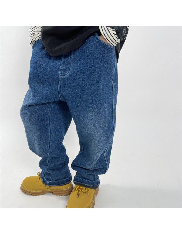 Boys' Jeans New Plush Jeans Relaxed Workwear Jeans...