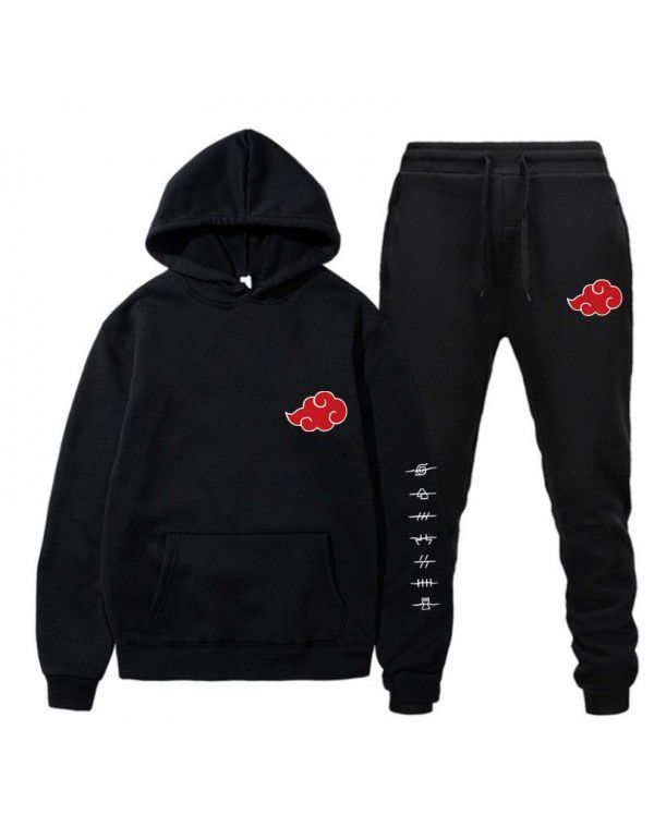 Set New Japanese Naruto Cloud Print Pullover Hoodie Fleece Sweater Sweatshirt