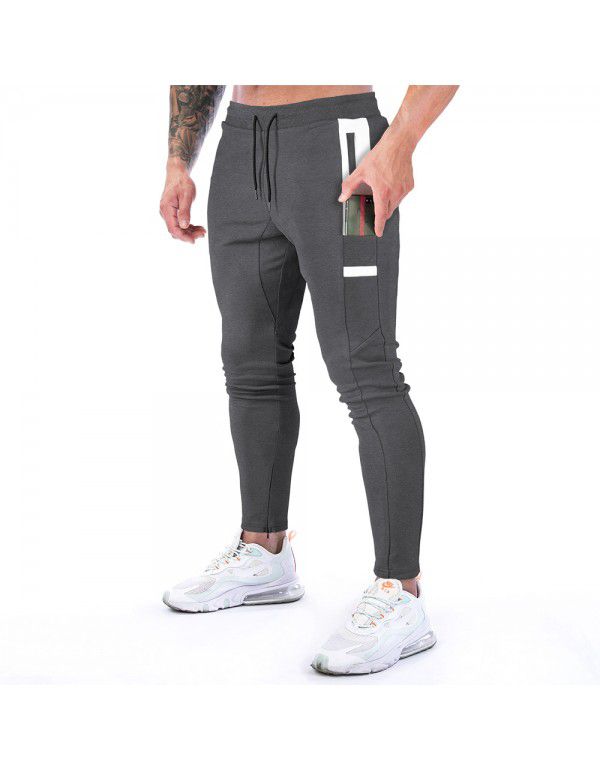 Popular Muscle New Outdoor Sports Pants in Europe and America Men's Fitness Pants Training Pants