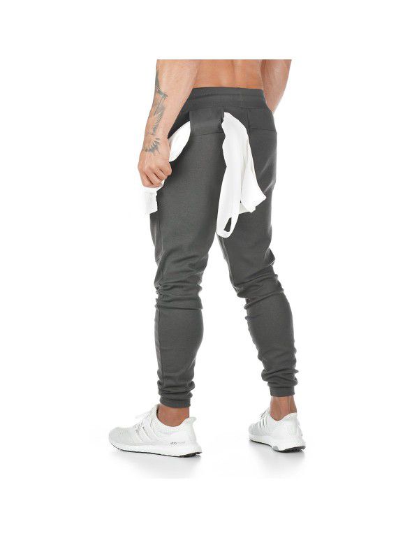 European and American summer new sports pants Men's casual trend of hanging towels on the back