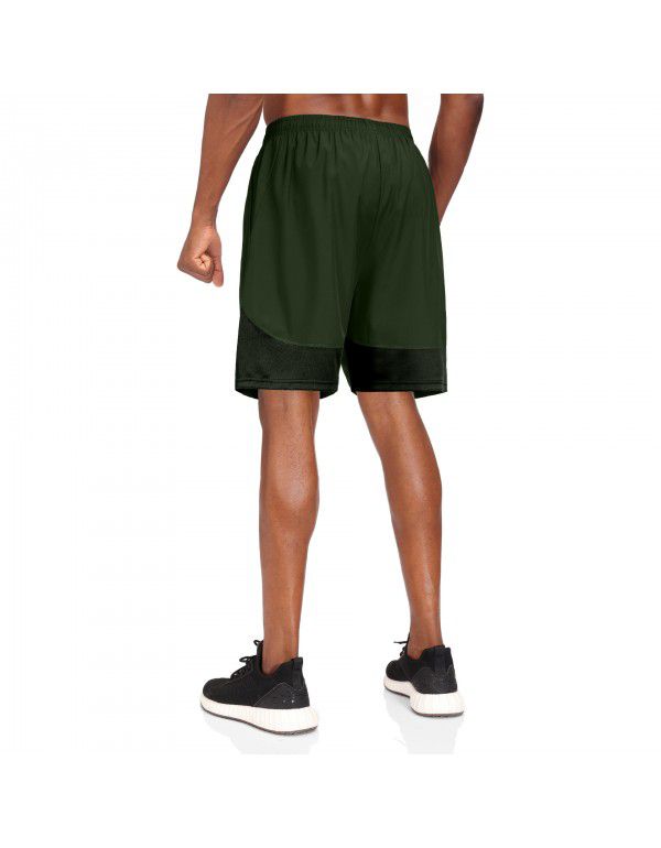 Summer fitness running five-point beach pants Men's quick-drying loose casual outdoor muscle sports shorts 