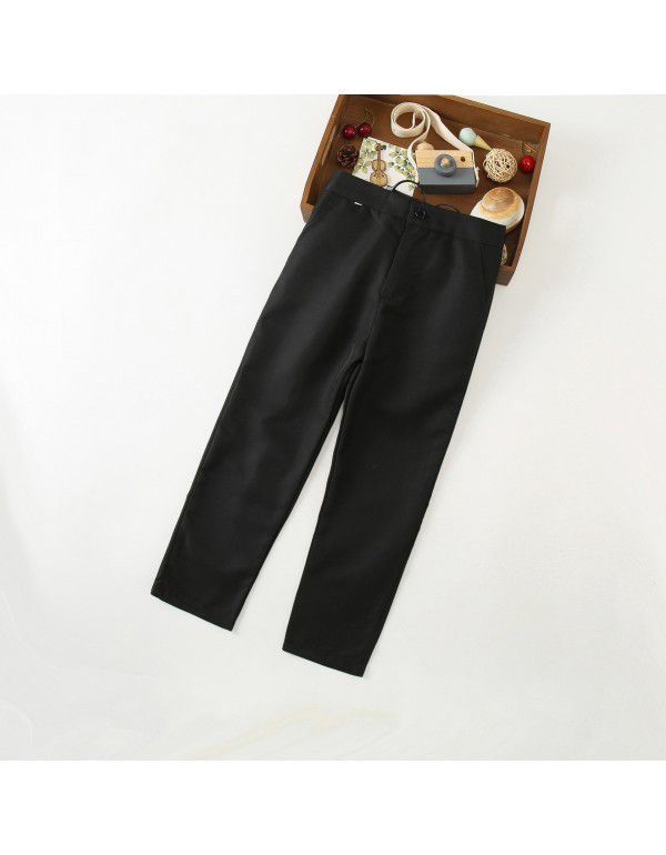 Children's Western Trousers Spring and Autumn Trousers Boys' Black Trousers British Dress Children's Performance Black Trousers