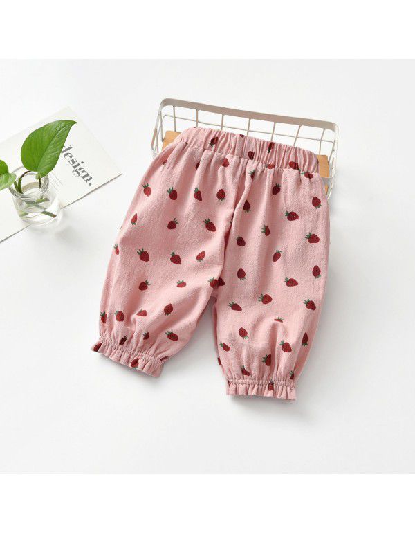 Girls' Shorts Wear Summer Outwear New Thin Kids' Baby Summer Korean Fashionable Kids' Pants