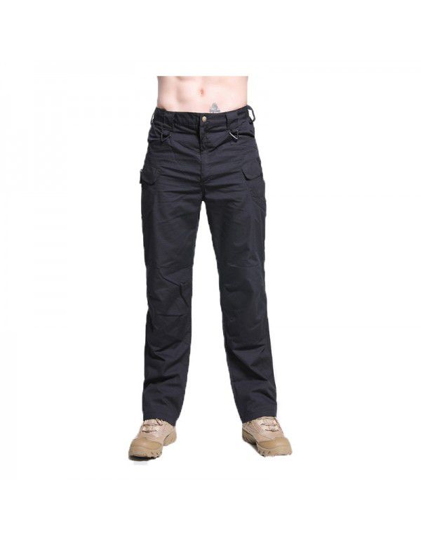 Summer Stock Plaid Multi Pocket Casual Work Wear Pants Men's Outdoor Charging Sports Tactical Pants