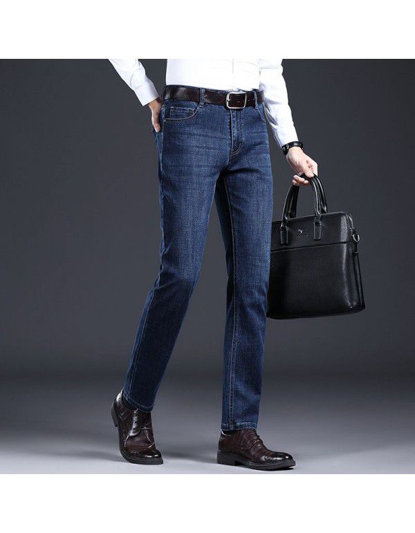 Autumn and Winter New Youth Jeans Men's Slim Fit T...