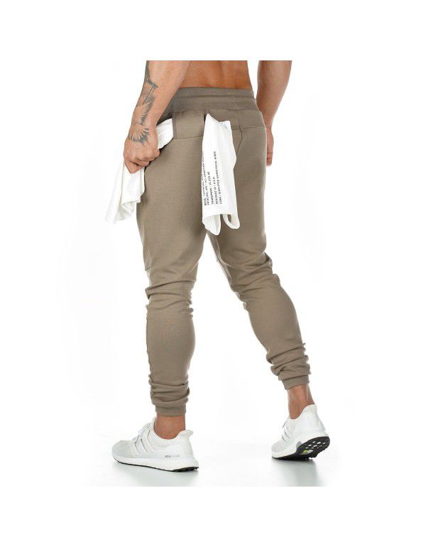 European and American summer new sports pants Men's casual trend of hanging towels on the back