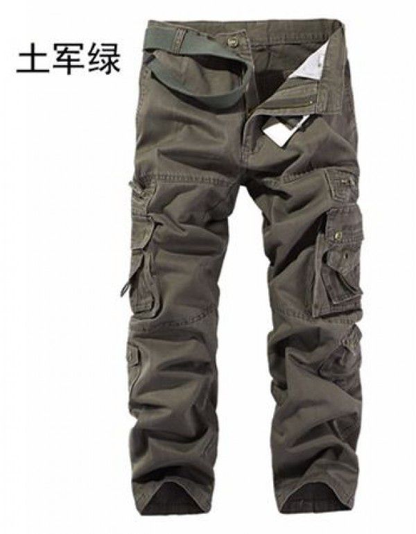 Menswear Mens Casual Solid Color Amazon Multi Pocket Washable Workwear Pants Outdoor Men's Pants